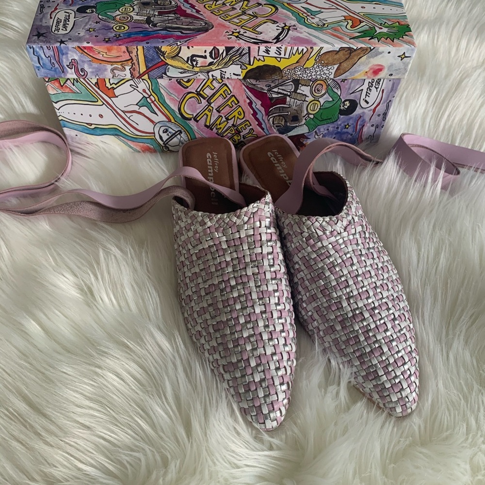 Jeffrey. Campbell Khaleesi Woven Ankle Tie mule